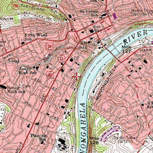 Topographic Map of Marion County Rescue Squad Station 20, WV