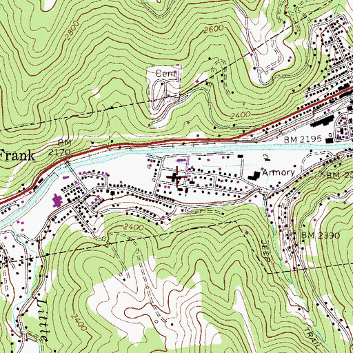 Topographic Map of Redi Care Incorporated Station 2, WV