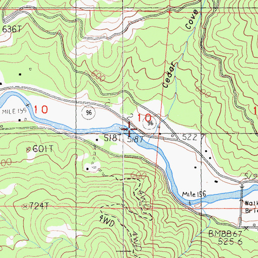 Topographic Map of Cedar Cove, CA