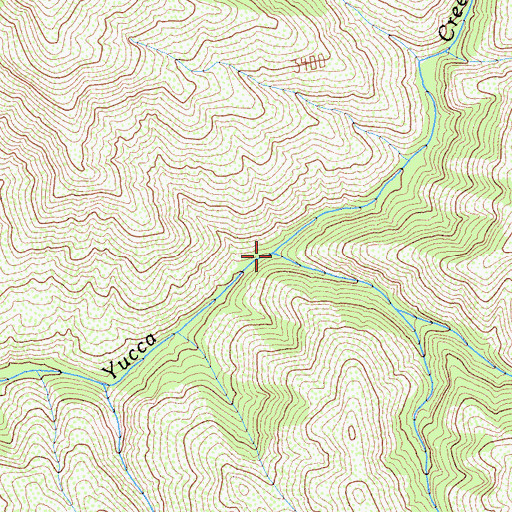 Topographic Map of Cedar Creek, CA