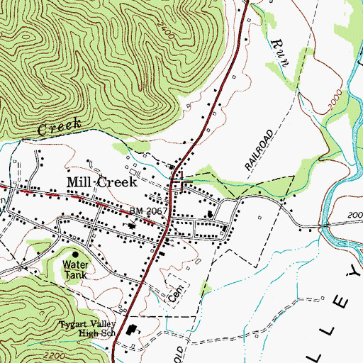 Topographic Map of Randolph County Emergency Squad Station 2, WV