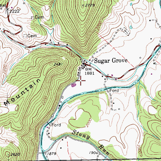 Topographic Map of South Fork Volunteer Fire Department, WV