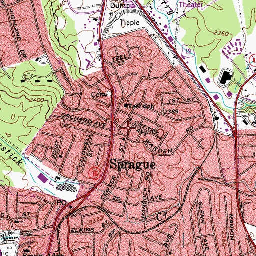 Topographic Map of General Ambulance Service Incorporated Station 2, WV