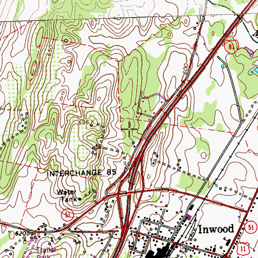 Topographic Map of Berkeley County Emergency Ambulance Authority South Station Unit 98, WV