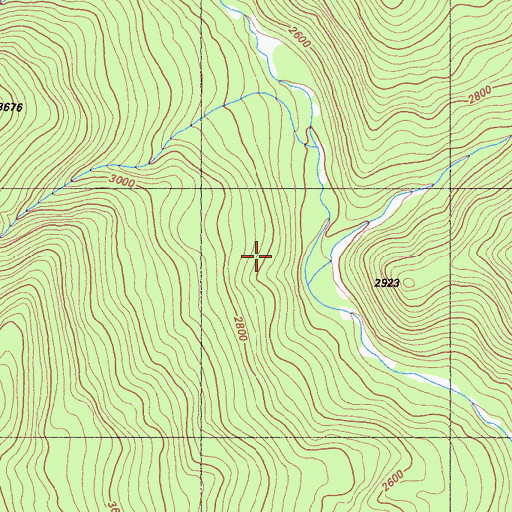 Topographic Map of Cedar Creek, CA