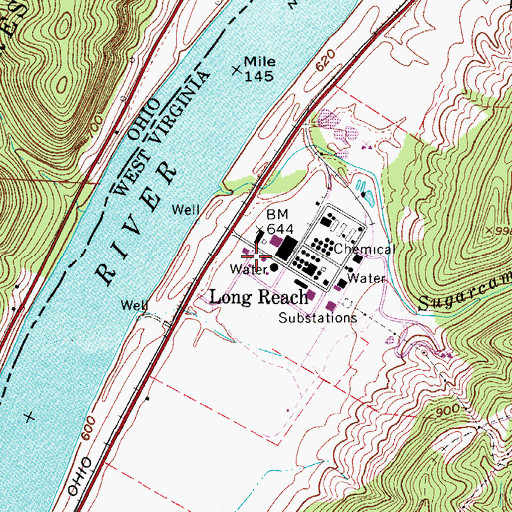 Topographic Map of Momentive Performance Materials Ambulance, WV