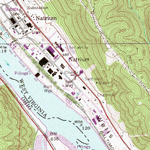 Topographic Map of Axiall Natrium Facility Ambulance, WV