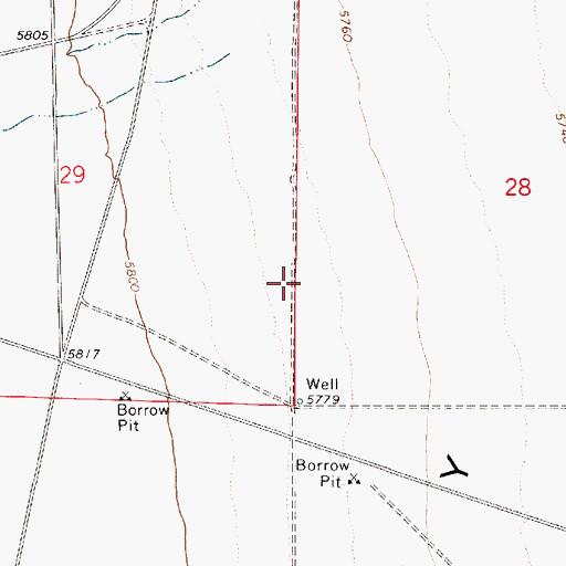 Topographic Map of Round Mountain Fire Department, NV