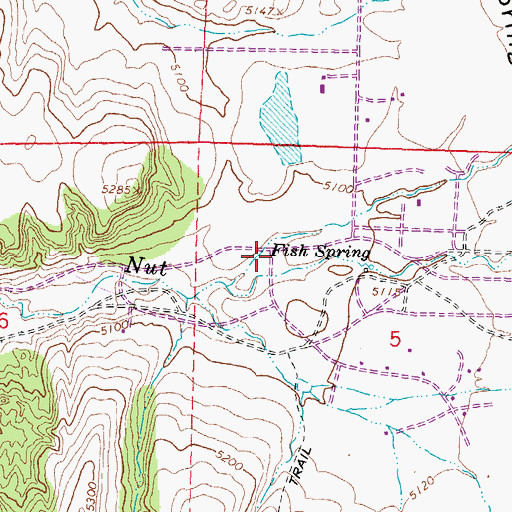 Topographic Map of East Fork Fire and Paramedic Districts Station 9 Fish Springs Volunteer Fire Department, NV