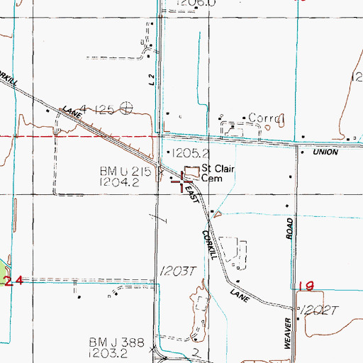 Topographic Map of Fallon / Churchill Volunteer Fire Department Station 3, NV