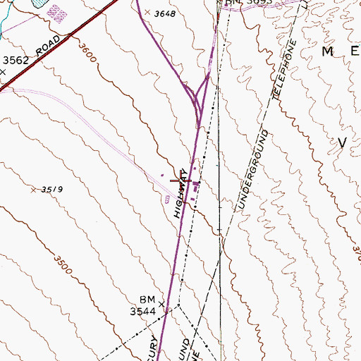 Topographic Map of Nevada Test Site Fire and Rescue, NV