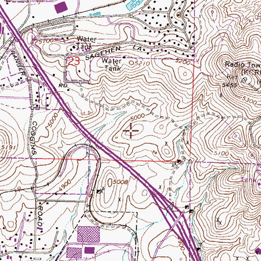 Topographic Map of Regional Emergency Operations Center, NV