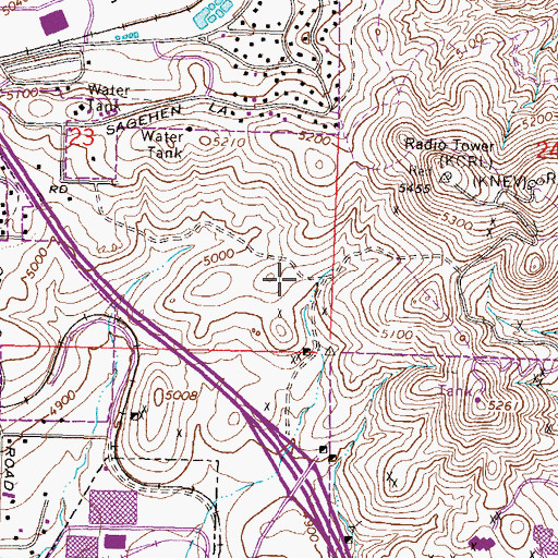 Topographic Map of Reno Police Dispatch, NV