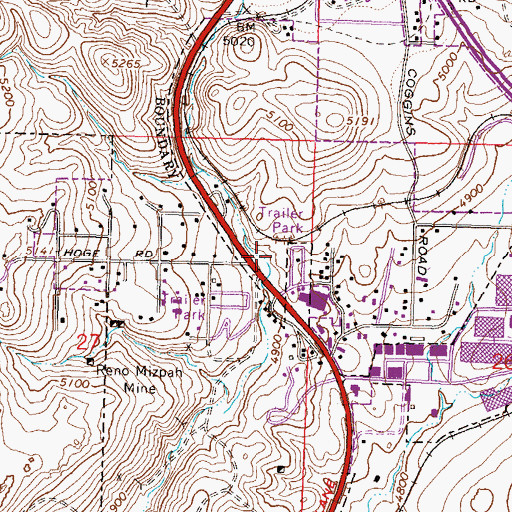 Topographic Map of Reno Fire Department Station 10, NV