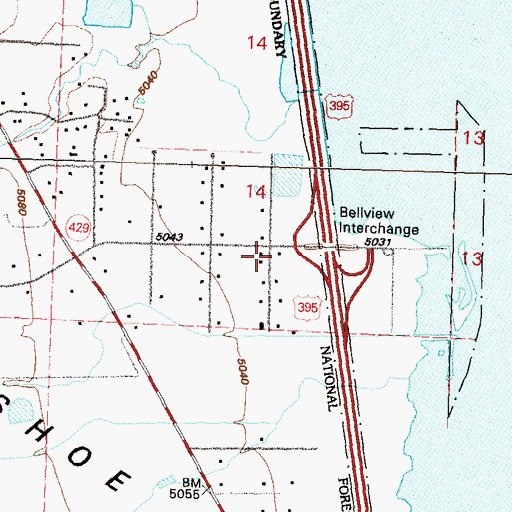 Topographic Map of Sierra Fire Protection District Washoe Valley Volunteer Fire Department, NV