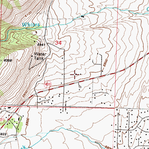 Topographic Map of Sierra Fire Protection District Station 38 and Galena Volunteer Fire Department, NV