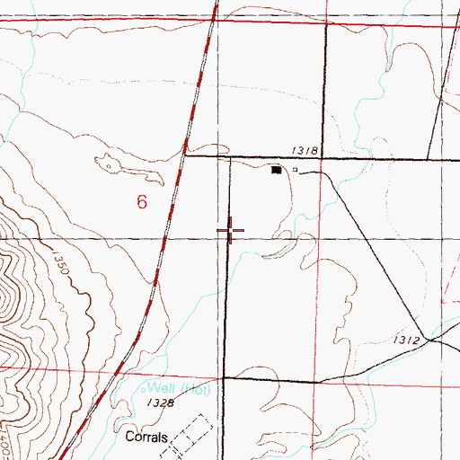 Topographic Map of Palomino Valley Volunteer Fire Department Station 229, NV