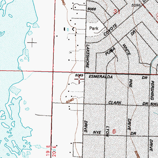 Topographic Map of Pleasant Valley Volunteer Fire Department Station 237, NV