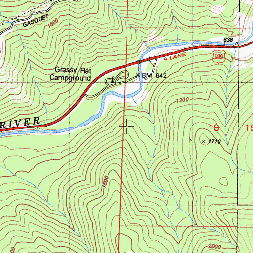 Topographic Map of Cedar Forest Camp Ground, CA