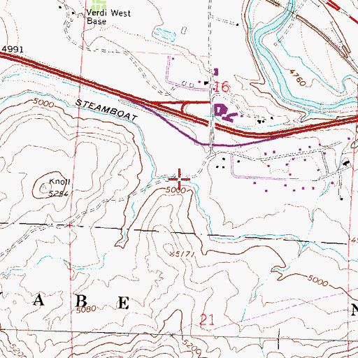 Topographic Map of Sierra Fire Protection District Station 35, NV