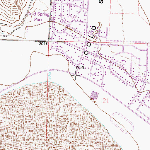 Topographic Map of Cold Springs Volunteer Fire Department, NV