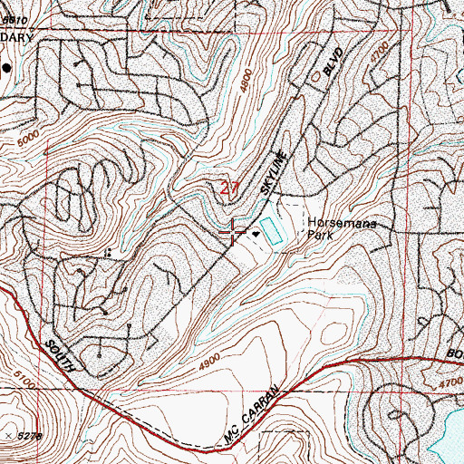 Topographic Map of Reno Fire Department Station 7, NV
