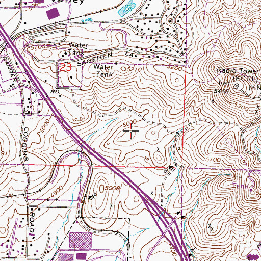 Topographic Map of Regional Public Safety Training Center, NV