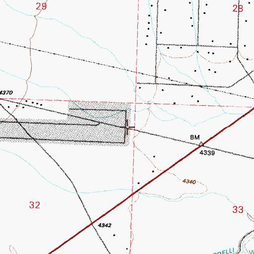 Topographic Map of Central Lyon County Fire Protection District Mark Twain Volunteer Fire Department Station 38, NV