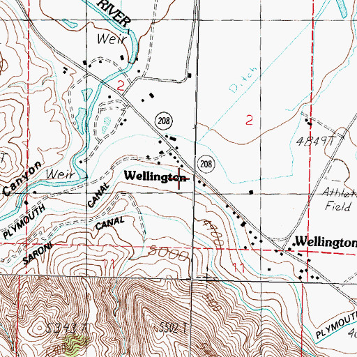 Topographic Map of Smith Valley Fire Protection District Station 41, NV