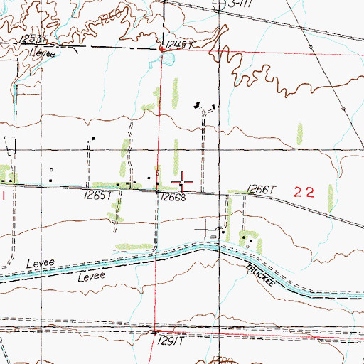 Topographic Map of North Lyon County Fire Protection District Station 2, NV