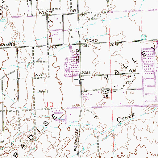 Topographic Map of Clark County Fire Department Station 29, NV