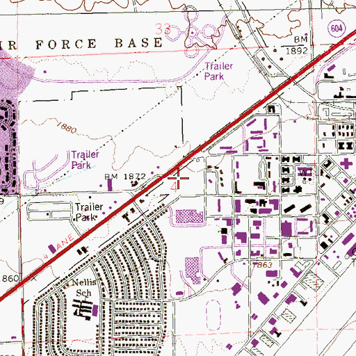 Topographic Map of Department of the Air Force Surgeon General, NV
