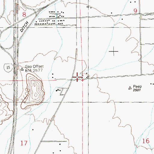Topographic Map of Mercy Air Services 7, NV