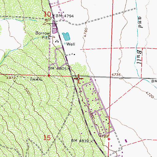 Topographic Map of East Fork Fire and Paramedic Districts Station 8 Sheridan Volunteer Fire Department, NV