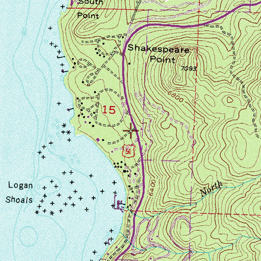 Topographic Map of Tahoe Douglas Fire Protection District Station 5, NV