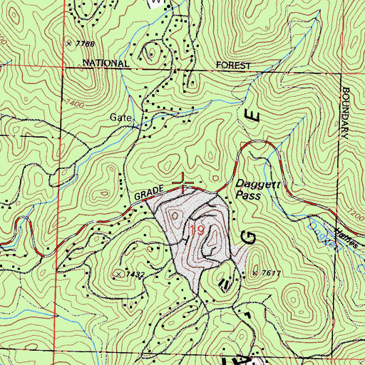 Topographic Map of Tahoe Douglas Fire Protection District Station 1, NV