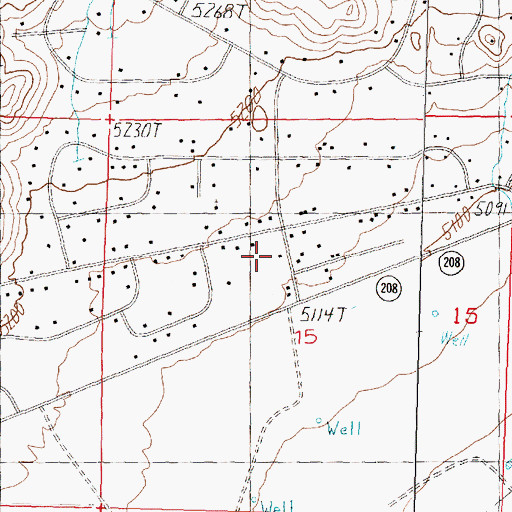 Topographic Map of East Fork Fire and Paramedic Districts Station 4 Topaz Ranch Estates, NV