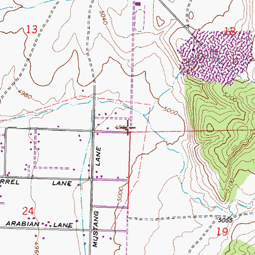 Topographic Map of East Fork Fire and Paramedic Districts Station 10, NV