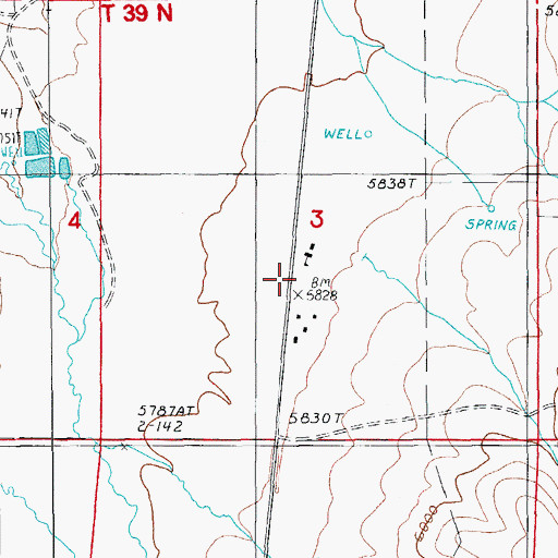 Topographic Map of Independence Valley Volunteer Fire Department, NV