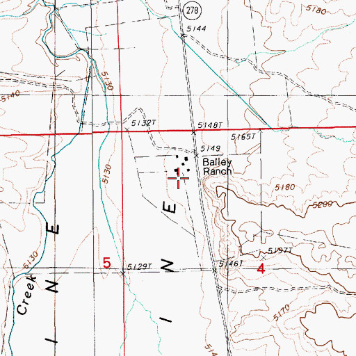 Topographic Map of Pine Valley Volunteer Fire Department, NV
