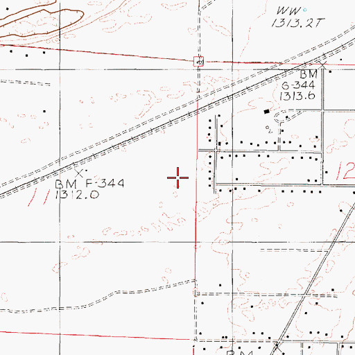 Topographic Map of Winnemucca Rural Fire Department Station 2, NV