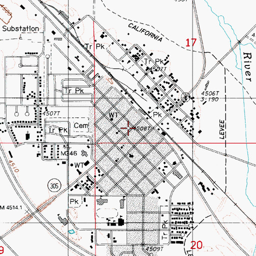 Topographic Map of Battle Mountain Ambulance Service, NV