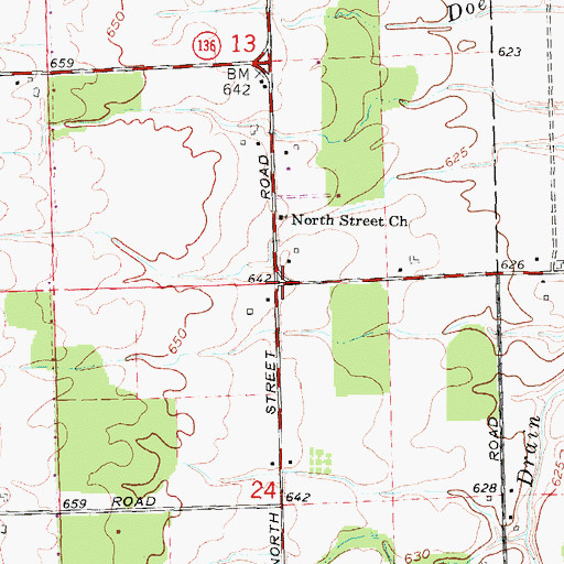 Topographic Map of Vincent Post Office (historical), MI