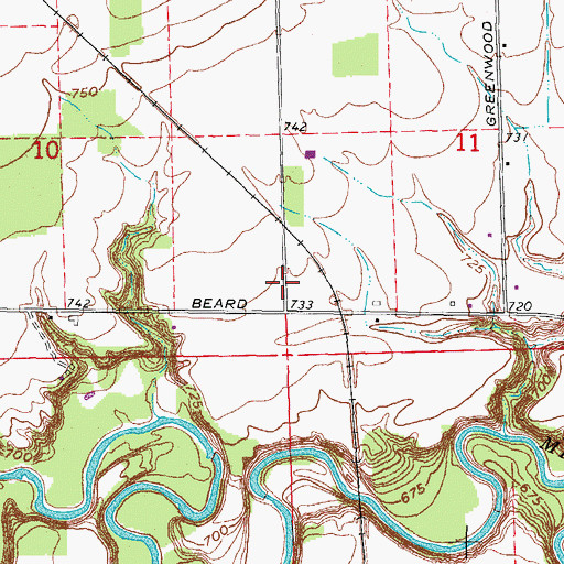 Topographic Map of Kenockee Post Office (historical), MI