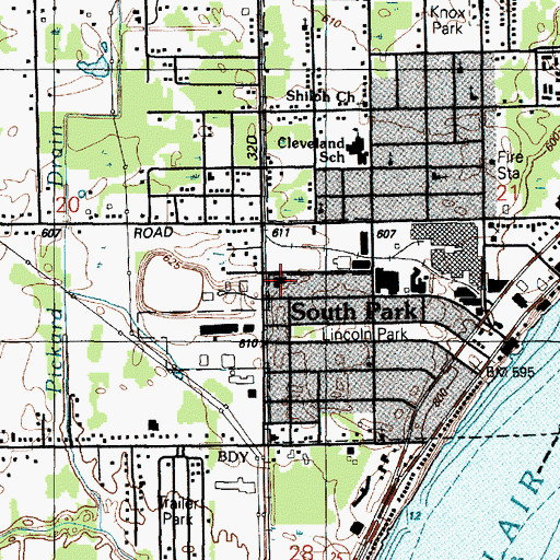 Topographic Map of Our Lady of Guadalupe Hispanic Church, MI