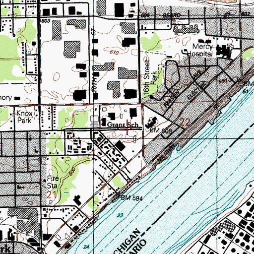 Topographic Map of Interfaith Community Church, MI