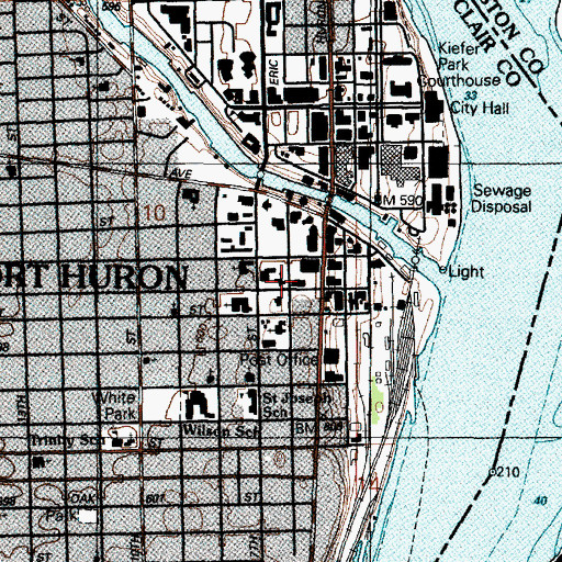 Topographic Map of Our Saviour's Lutheran Church, MI