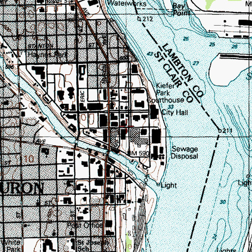 Topographic Map of Love Outreach Church, MI