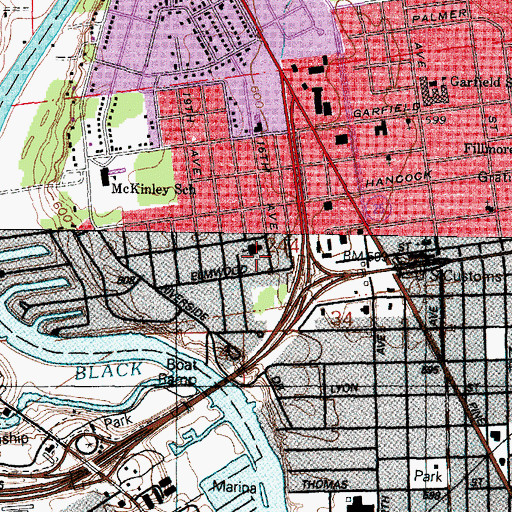 Topographic Map of Family Focus-All Nations Church, MI