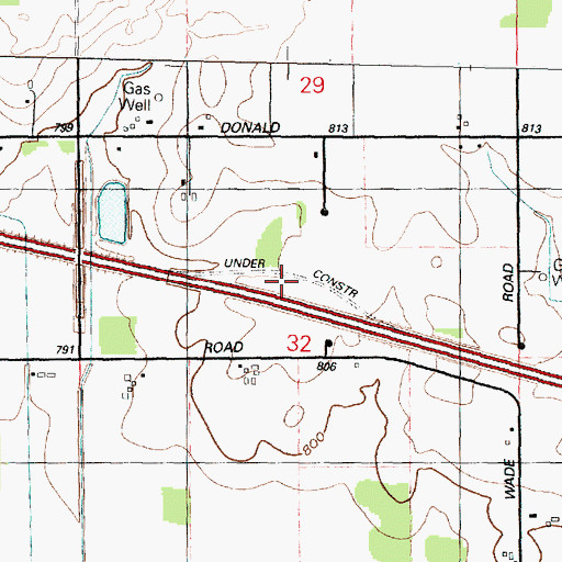 Topographic Map of Capac Rest Area, MI